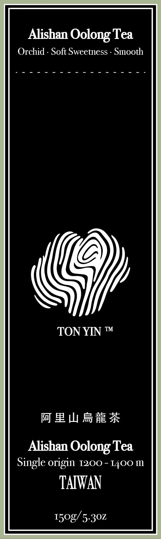TON YIN Alishan Oolong Tea label