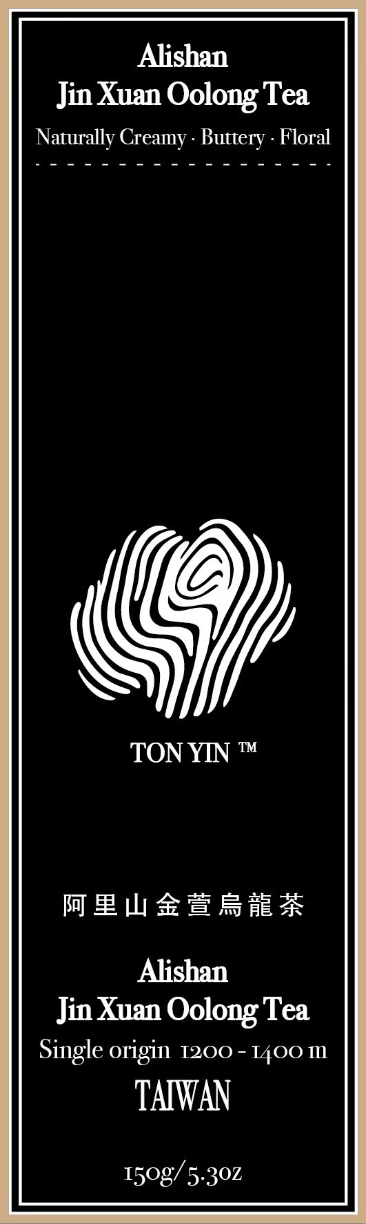TON YIN Alishan Jin Xuan Oolong Tea label